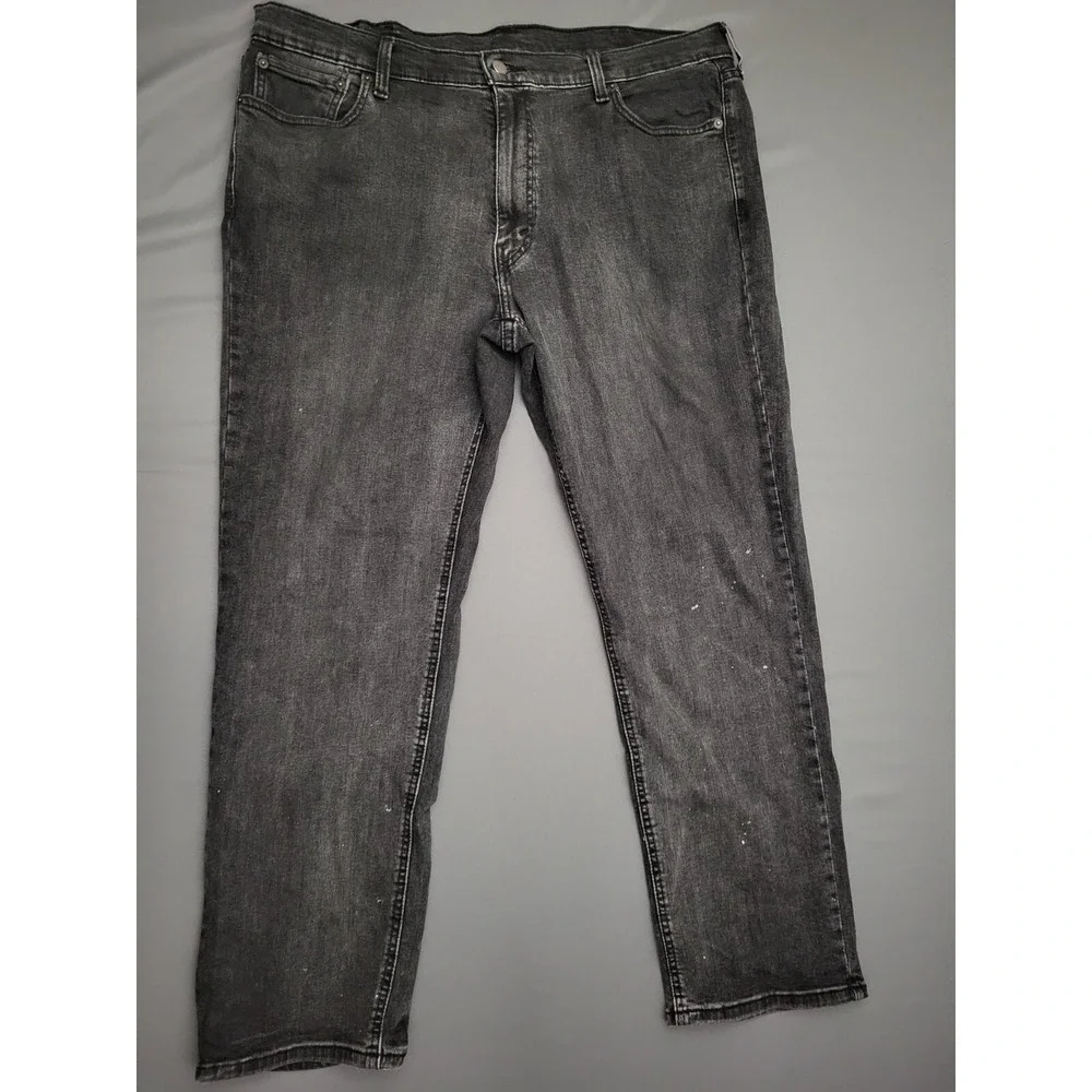 Levi's 541 Athletic Taper Jeans Mens 38x30 Faded Black Gray Stretch Denim 540196